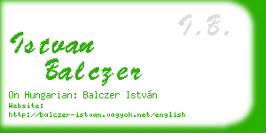 istvan balczer business card
