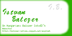 istvan balczer business card